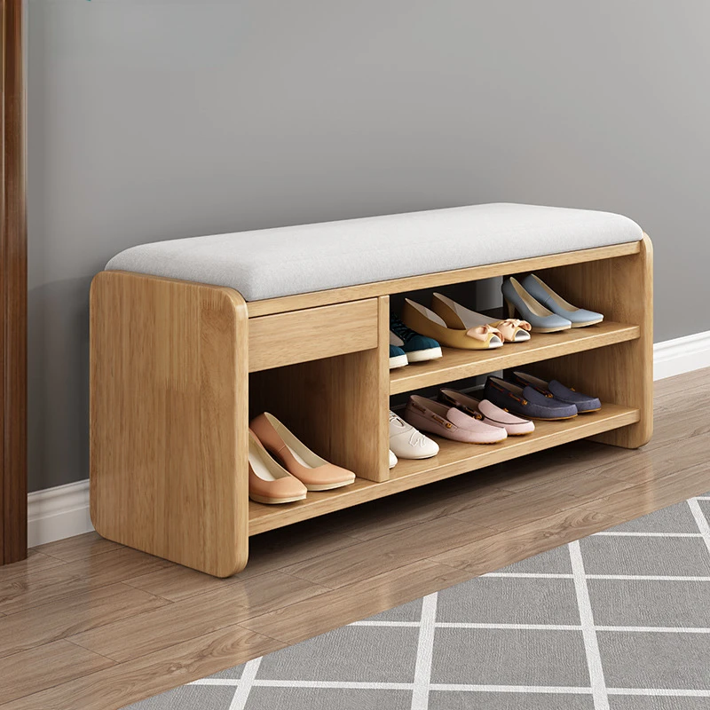 

Nordic shoe changing stool porch shoe stool household shoe rack shoe stool type shoe cabinet can sit and wear shoe stool