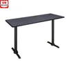 Versatile Café Training Table 60x24 Inch Laminate Top Scratch Stain Resistant Adjustable Height Steel Base Rounded Corners 1