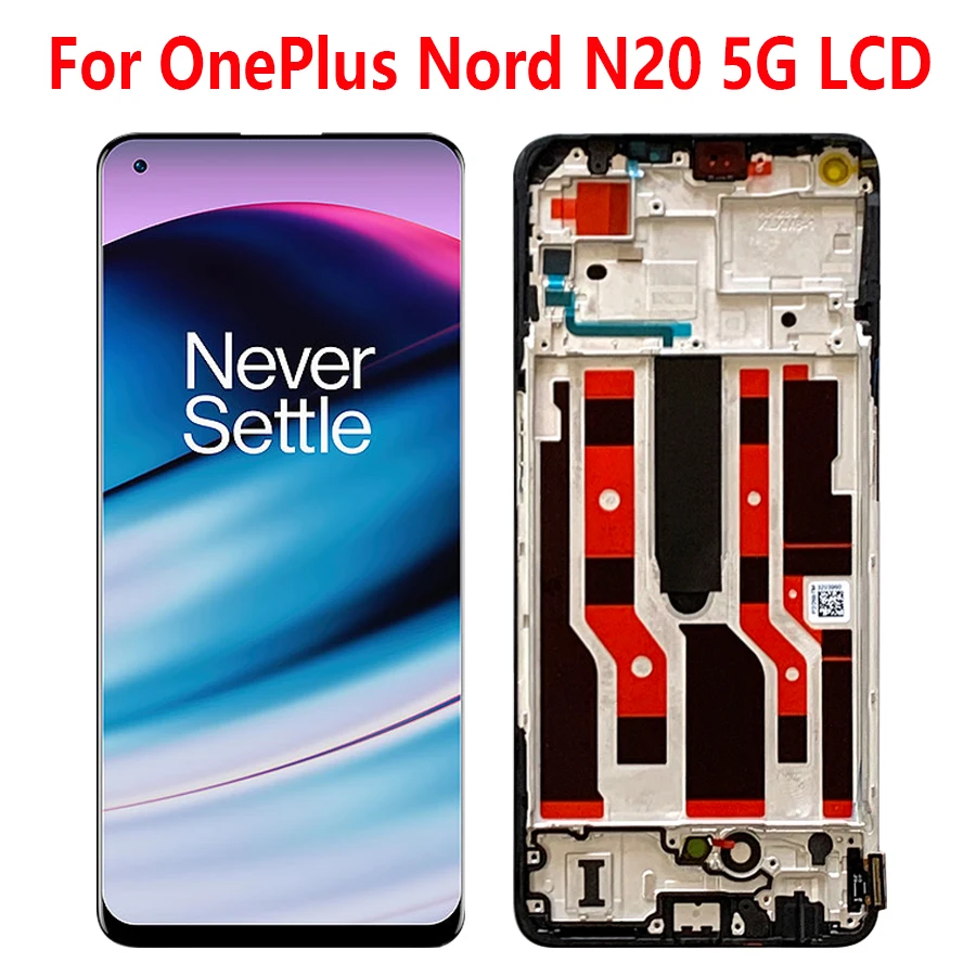 

6.43“ Original For OnePlus Nord 20 5G LCD Display Screen Sensor Panel Digiziter Assembly For OnePlus Nord 20 5G LCD WIth Frame