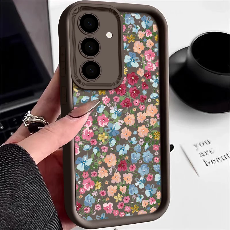 Small Flowers Soft Phone Case - Elegant Floral Design Cover