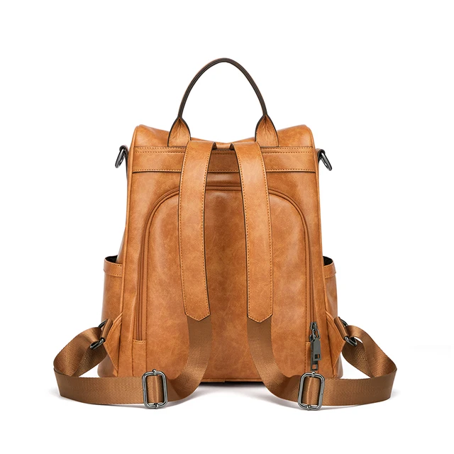 Cnoles Brand Vintage Backpack Female Luxury Laptop Bag Backpack 4