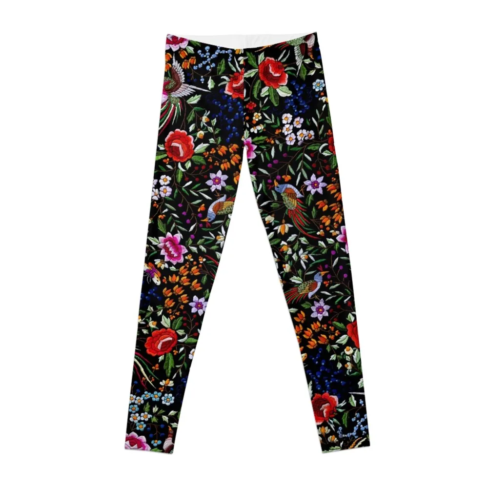 

Tropical Leaves – Blue Abstract Leggings push up tights for sport pants Womens Leggings