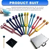 Chakra Tuning Fork Set for Healing,Sound Therapy,Keep Body,with Rubber Mallet,Wrench,Cleaning Cloth and Aluminum Box 2