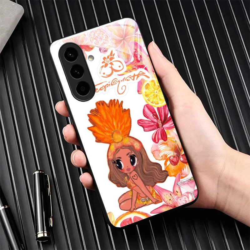 Tropicoqueta Glass Phone Case - Vibrant Tropical Design
