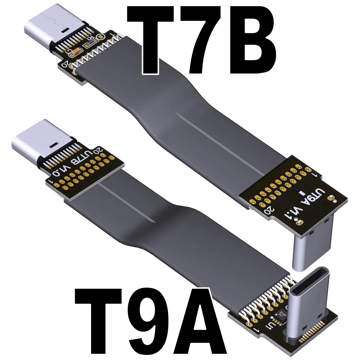 20Gbps USB 3.2  C- C ÷  ̺ ̽ 90 USB C - OTG   FPV װ  ڵ