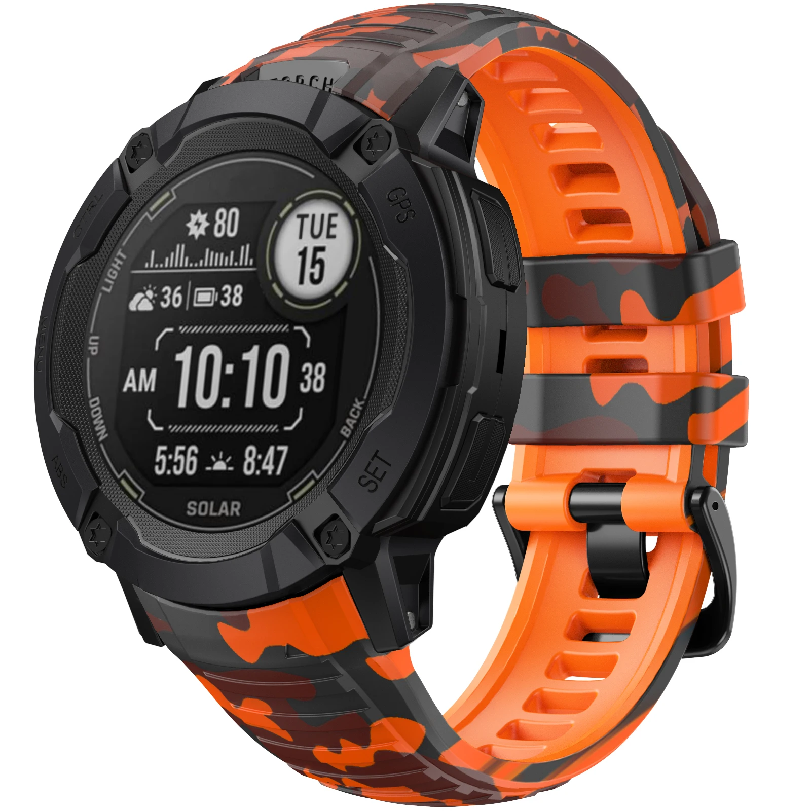ANBEST 26 mm Armband für Garmin Instinct 2X Solar-Silikonband für Instinct 2X Solar Tactical Edition Ersatzarmband – Detail 9