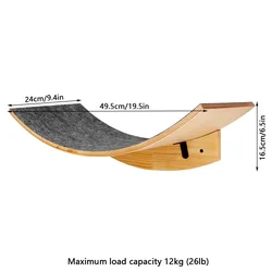 Wall-Mounted Cat Climbing Playground with Scratching Post, Hammock, and Sisal Ladder (1PC Hammock B)
