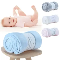 Baby Blanket & Swaddling Newborn Thermal Soft Fleece Blanket Winter Solid Bedding Set Flannel Quilt Infant Bedding Swaddle Wrap 1