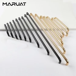 Solid Aluminum Alloy Kitchen Furniture Cabinet Knobs and Handles Golden Funiture Door Pulls Wardrobe Cabinet Knob Drawer Handles