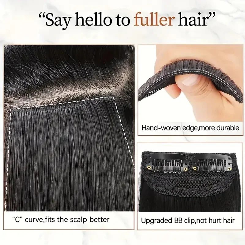 Synthetic head wavy hair extension piece wig women's short curly clip hair heat-resistant hair piece to increase hair volume