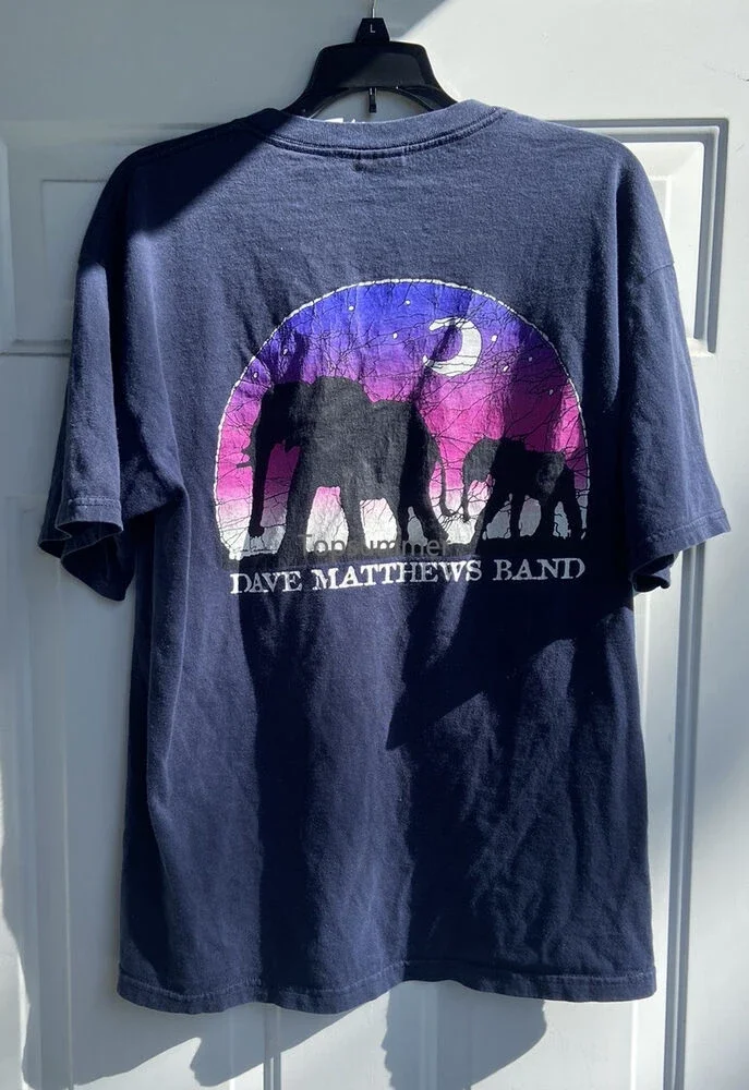 

Super Rare Vintage Dave Matthews Band Elephants Shirt 2-Sided 90S Y2K Original,L