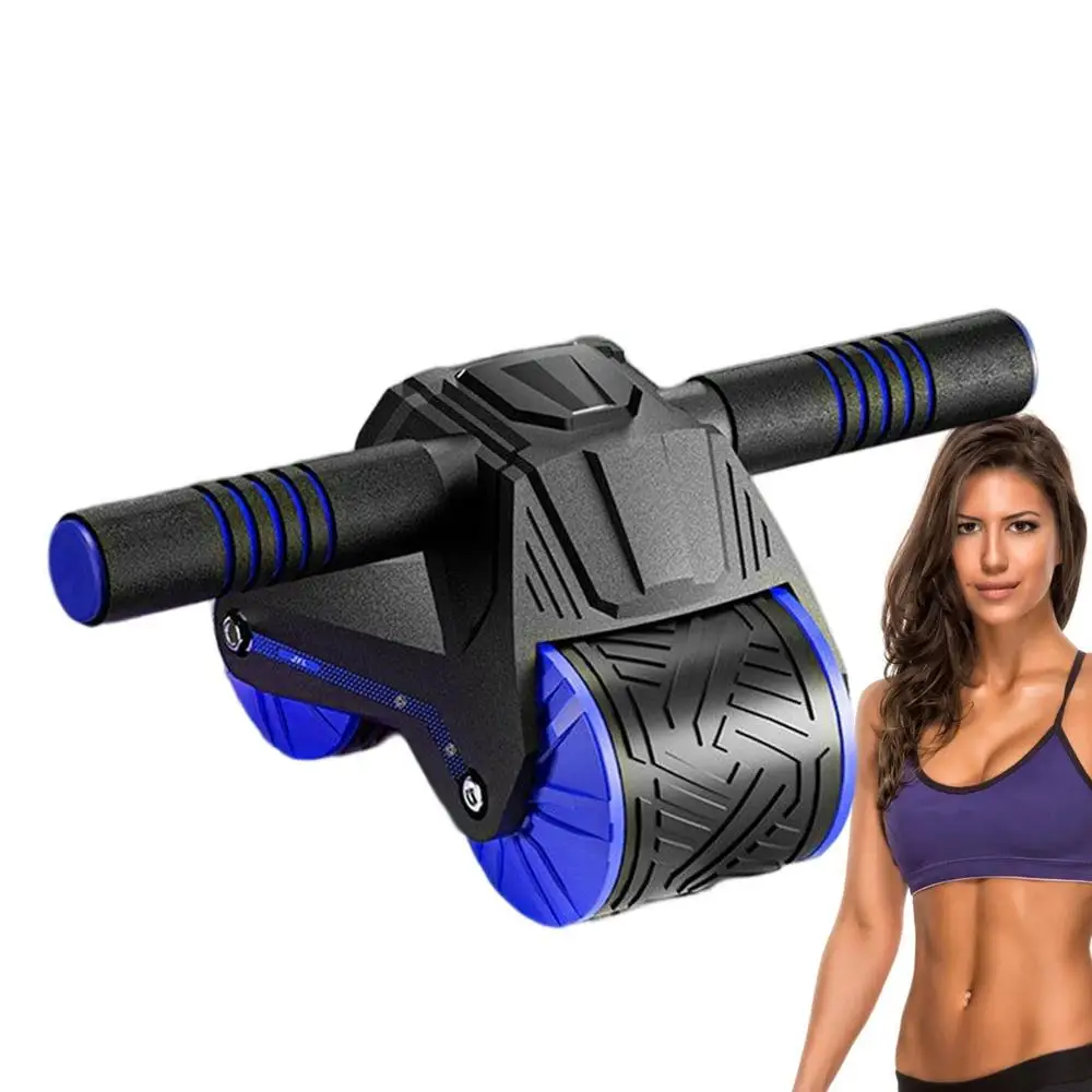 Description Picture 3 of itemAbdominal Ab Roller Automatic Rebound Ab Roller For Abs Workout Two Wheels Upgraded Exercising Wheel Ab Wheel Roller