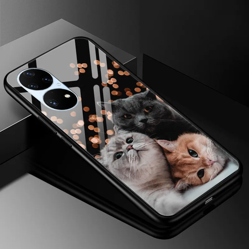 Luxury Tempered Glass Phone Case with Hard Back Bumper