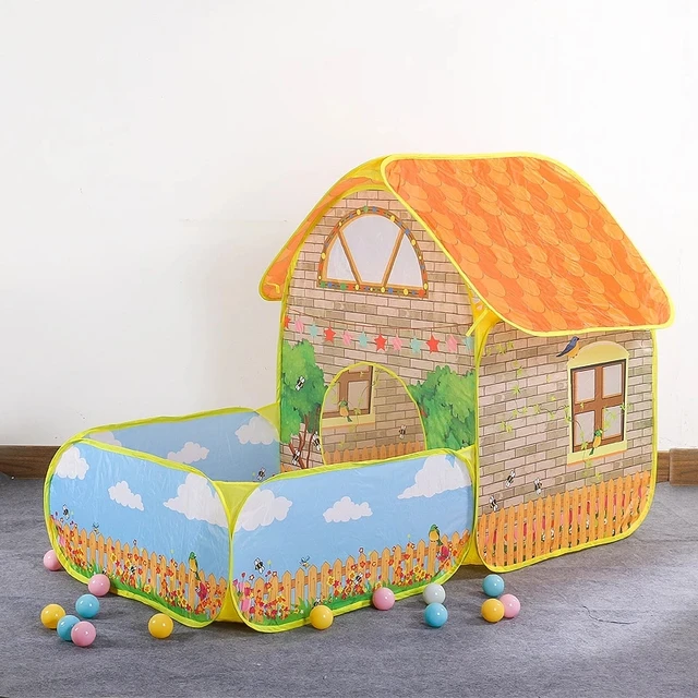 Children Play Tent Garden House Tent Foldable Kids Toy Tents Ocean Balls Pool Indoor Outdoor Camping Tent Playpen Crawling Mat 2