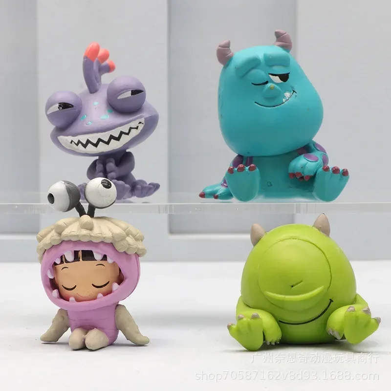 Disney Monsters University Mike Wazowski Mini Action Figures Twist Egg Model Doll Toys Ornamenti Desktop Da Collezione Regali Per Bambini
