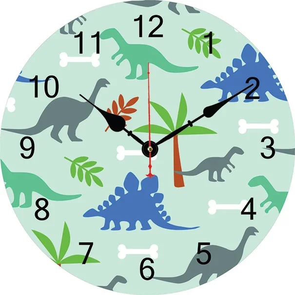 Cartoon Dog Bones Dinosaur Leaves Orologio Da Parete Soggiorno Camera Da Letto Decorazione Dell'Ufficio Orologio Da Cucina Orologio Da Parete Artistic