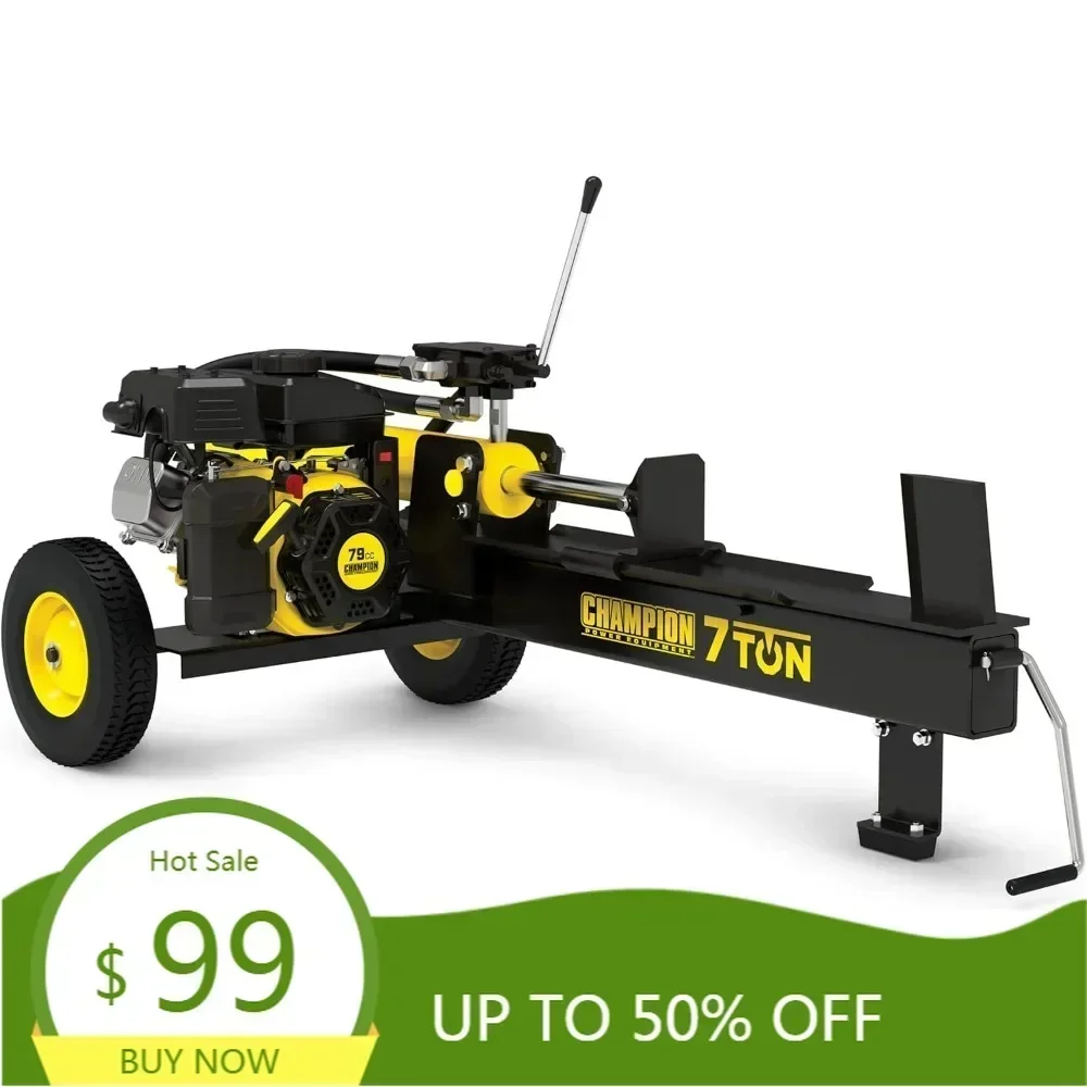 champion power equipment 7-ton compact horizontal gas log splitter with auto return