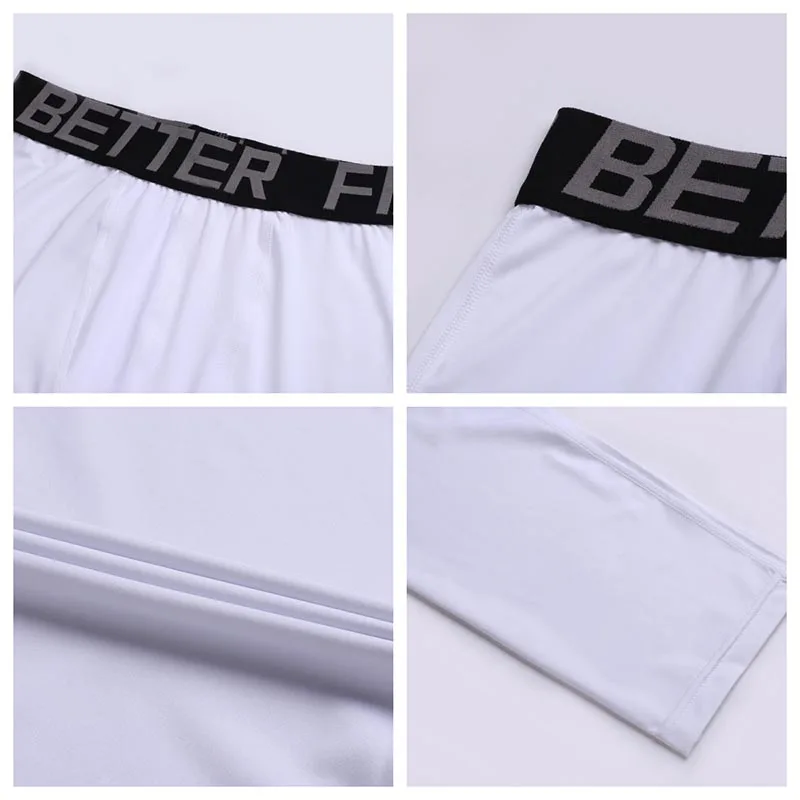 Sports Fitness Pants Men Gym Shorts Workout Tights Running Training Bottoming clothes Compression Leggings Basketball Sportswear 5