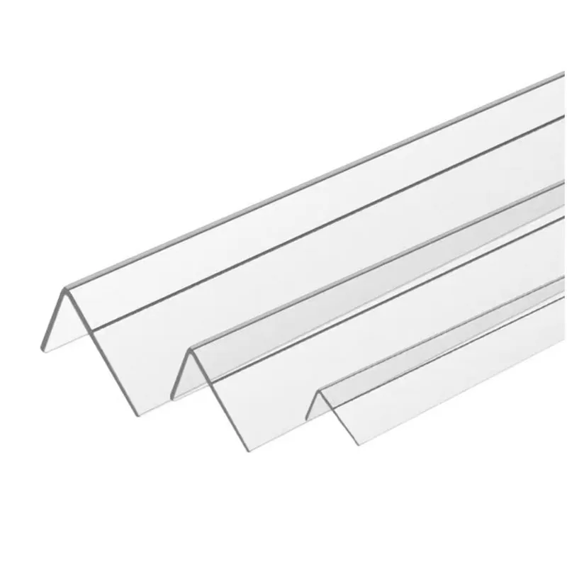 L-shaped Acrylic Transparent Corner Protection Strip Right Angle Plastic Bar External Corner Anti-collision Strip