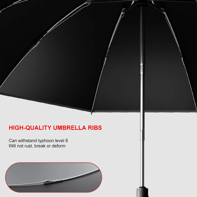 Ford Automatic Folding Umbrella 105cm Reinforced 30 Ribs Windproof And Waterproof Outdoor Travel
