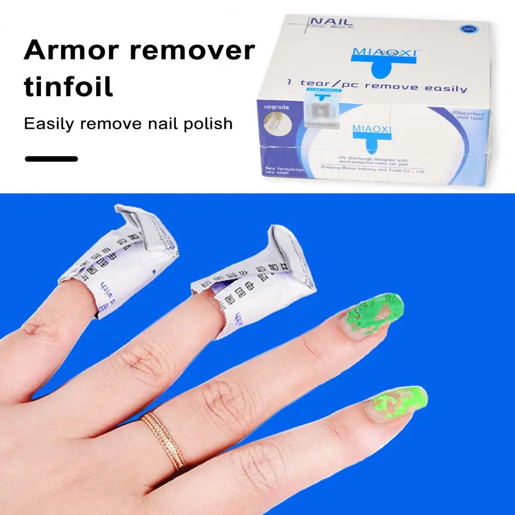 

Foil Wraps for Nail Polish Removal Efficient Nail Polish Gel Removal Kit with Foil Wraps Caps Tools for Manicure Cuticle Care