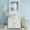 NEW Mirrored Bathroom Cabinet, Wall Mount Storage Cabinet with Single Doors,Hanging Medicine Cabinet for Bathroom (White) 3