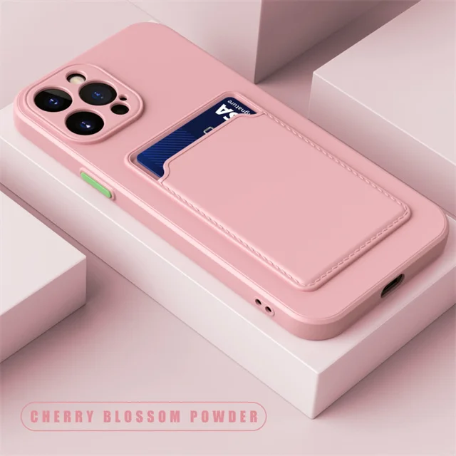 thumbnail image 1 of Luxury Soft Silicone Wallet Case Funda For iPhone 15 14 11 13 12 Pro Max Plus Card Holder Slot Back Cover Protective Accessories, 1 of 5