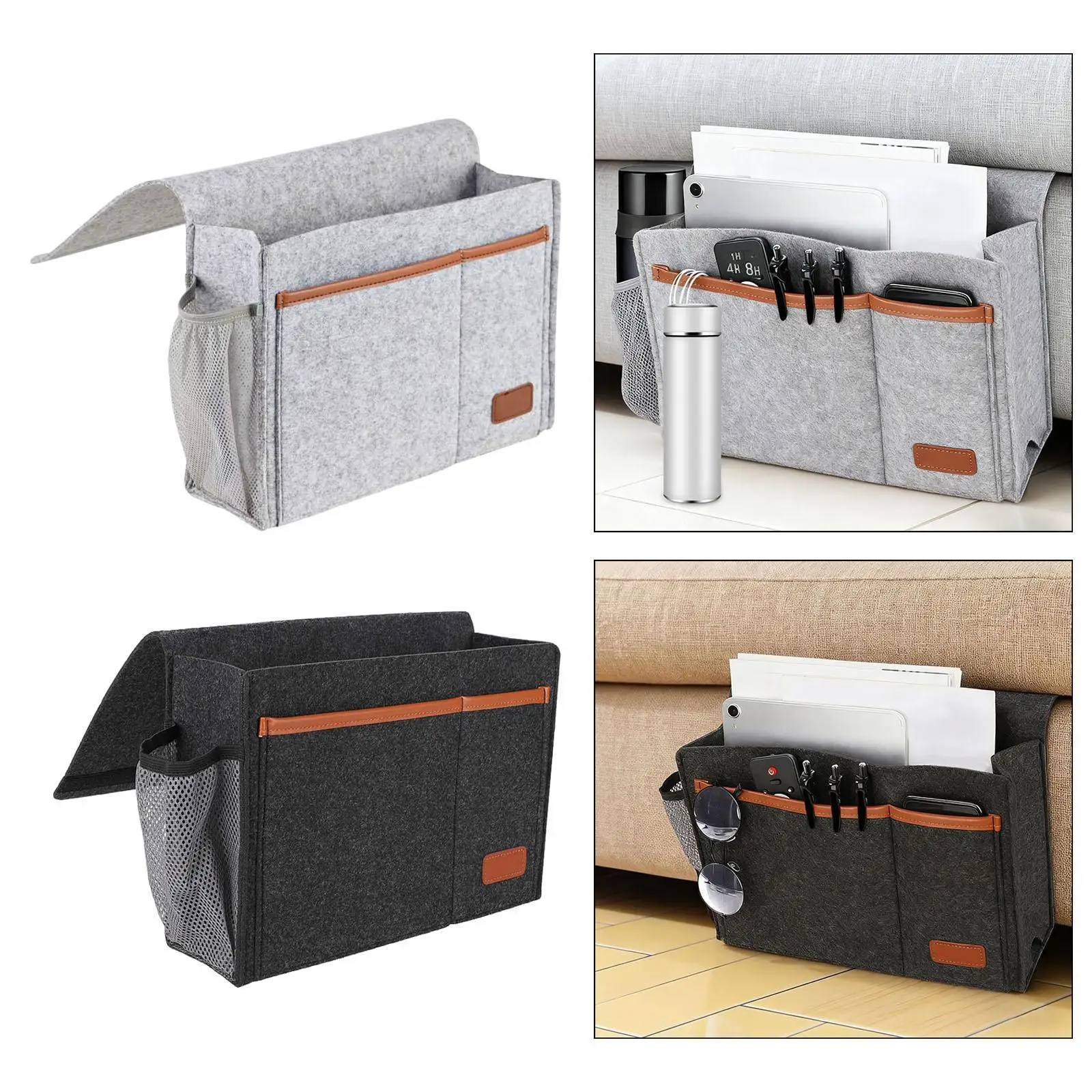 Hanging Bedside Bag, Under Mattress Storage Organizer, Bedside Pockets, Thick