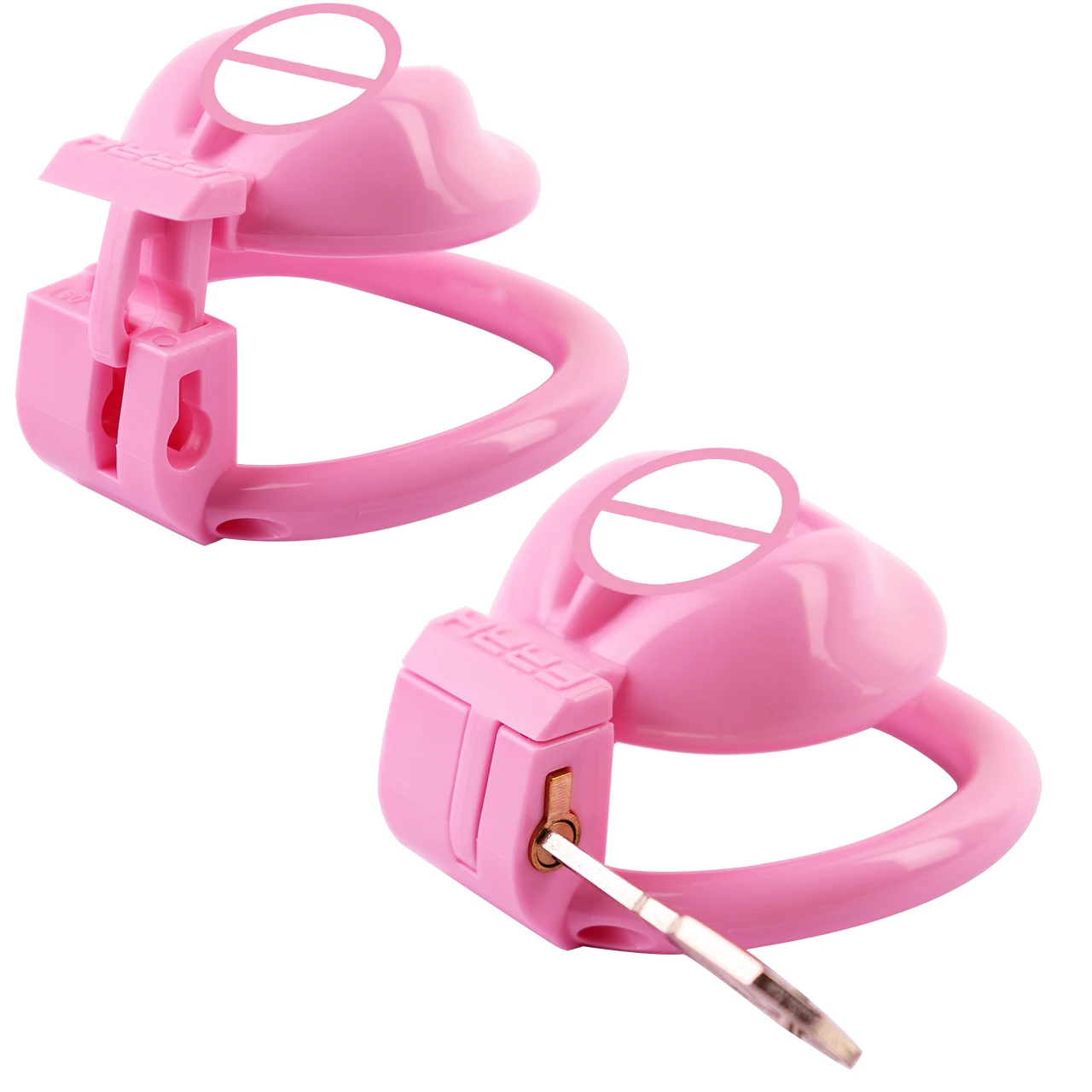 FRRK ABS Pussy Male Chastity Cage 4 Penis Rings Lock Cock Harness Belt BDSM Sex Toys For Men Femboy 18+ penis chastity cage chastity lock sex toy chastity cage accessory penis cock ring