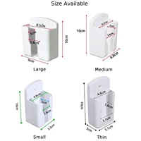 Support de télécommande de climatiseur suspendu ABS, boîte de rangement murale pour télécommande, support mural pour téléphone portable, 1 pièce 6