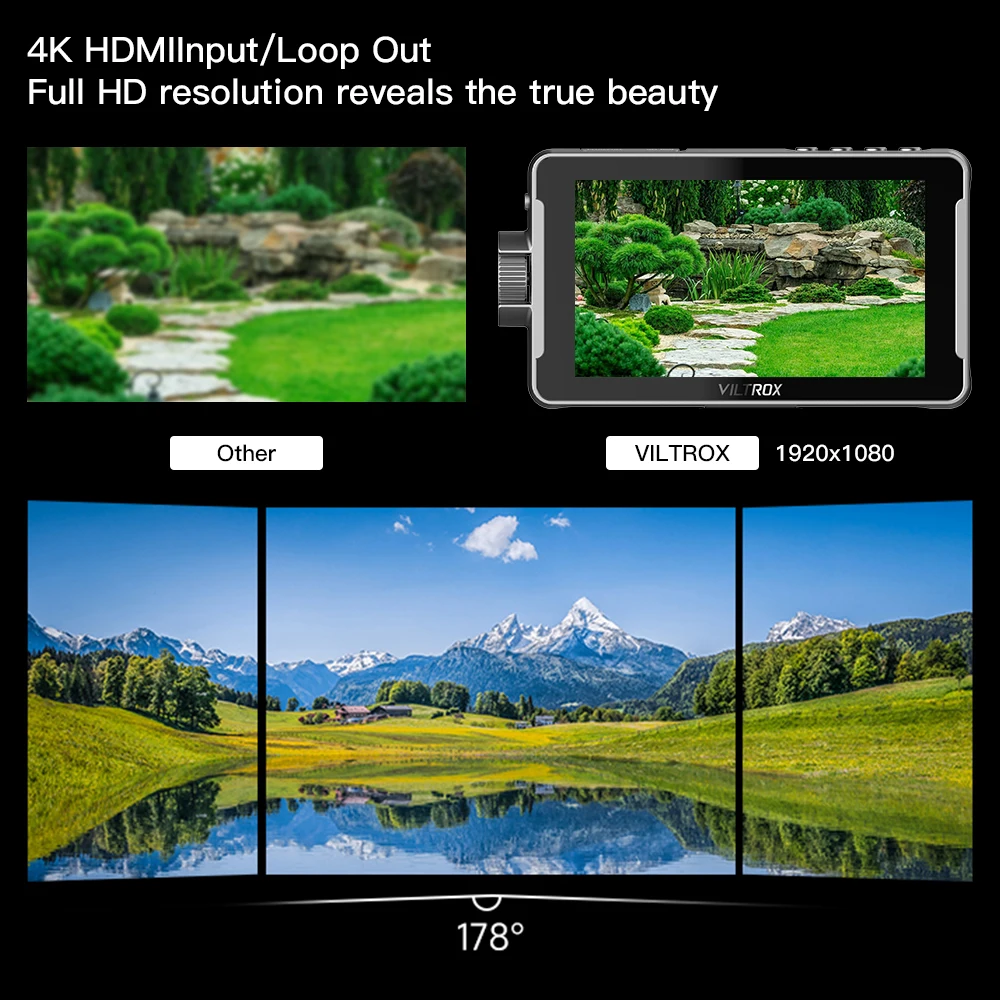VILTROX DC-550 Pro 5.5 Inch Profissional Camera Studio Monitors 4K HDMI Touch Screen Field 3D LUT Director Monitor 1920x1080 portable monitor dslr field monitor