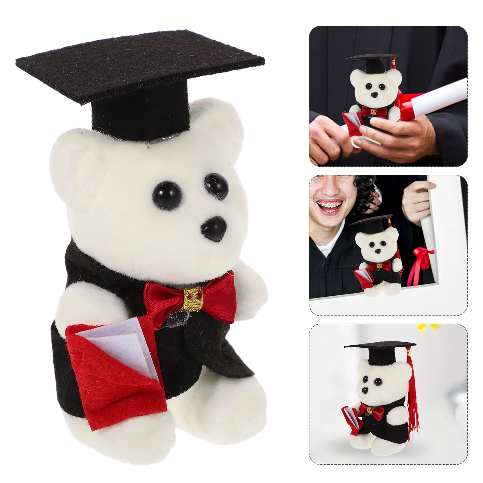 

Graduation Bear Doll Toy Bedroom Bear Stuffed Toy Doll Plaything Bear Toy Doctoral Bear Doll Flower Bundle Packaging Gift