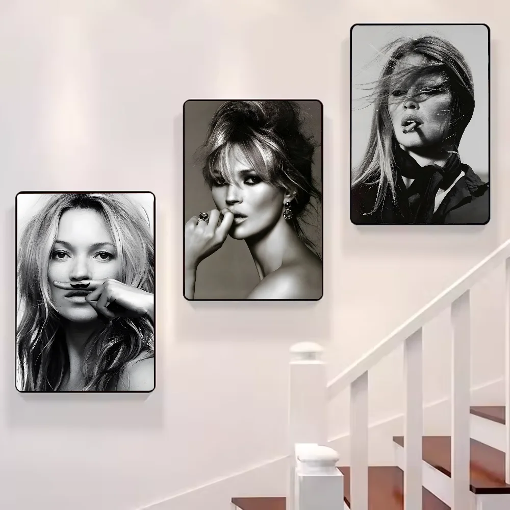 ケイトモスファッション現代アートポスター HD アート粘着壁防水ホーム