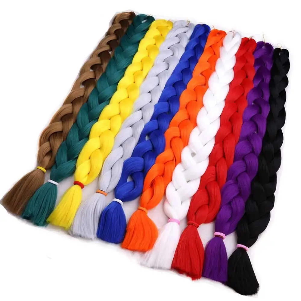 Lange Afro Jumbo Flechten Haar 82 Zoll 165g Synthetische Haar Extensions Für Flechten Frauen Box Twist Zöpfe Hohe Temperatur faser – Detail 3
