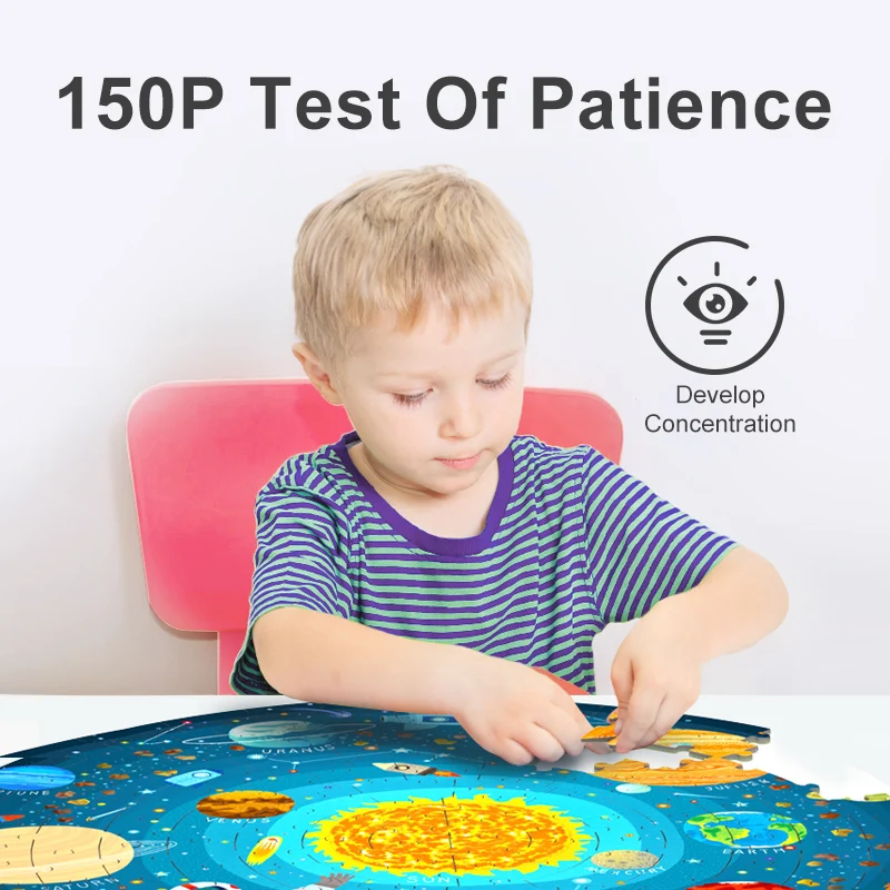 Mideer 150P Round Puzzles into Ocean Forest Space of Children's Toys Jigsaw Montessori Educational Intellectual DIY Gift 3