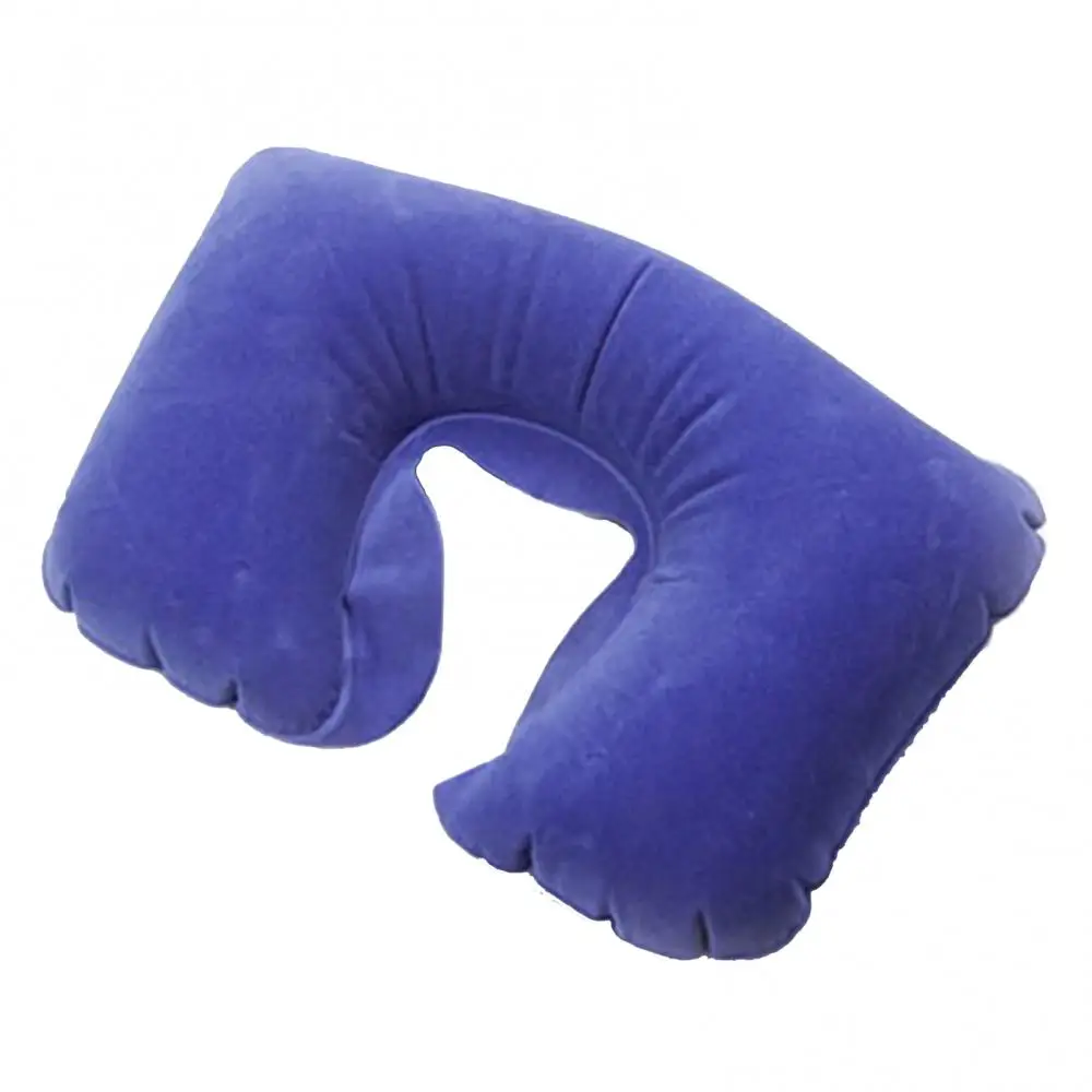Inflatable Pillow Travel Flight Neck U Rest Air Cushion+ Eye Mask + Earplug 5