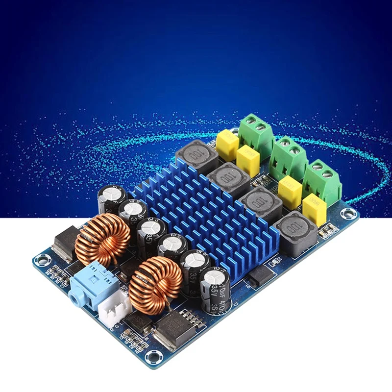 디지털 앰프 보드 모듈 XH-M642, 자동 부스트 하이파이 왜곡 없는 듀얼 채널, TPA3116D2, 12V 100W 모듈