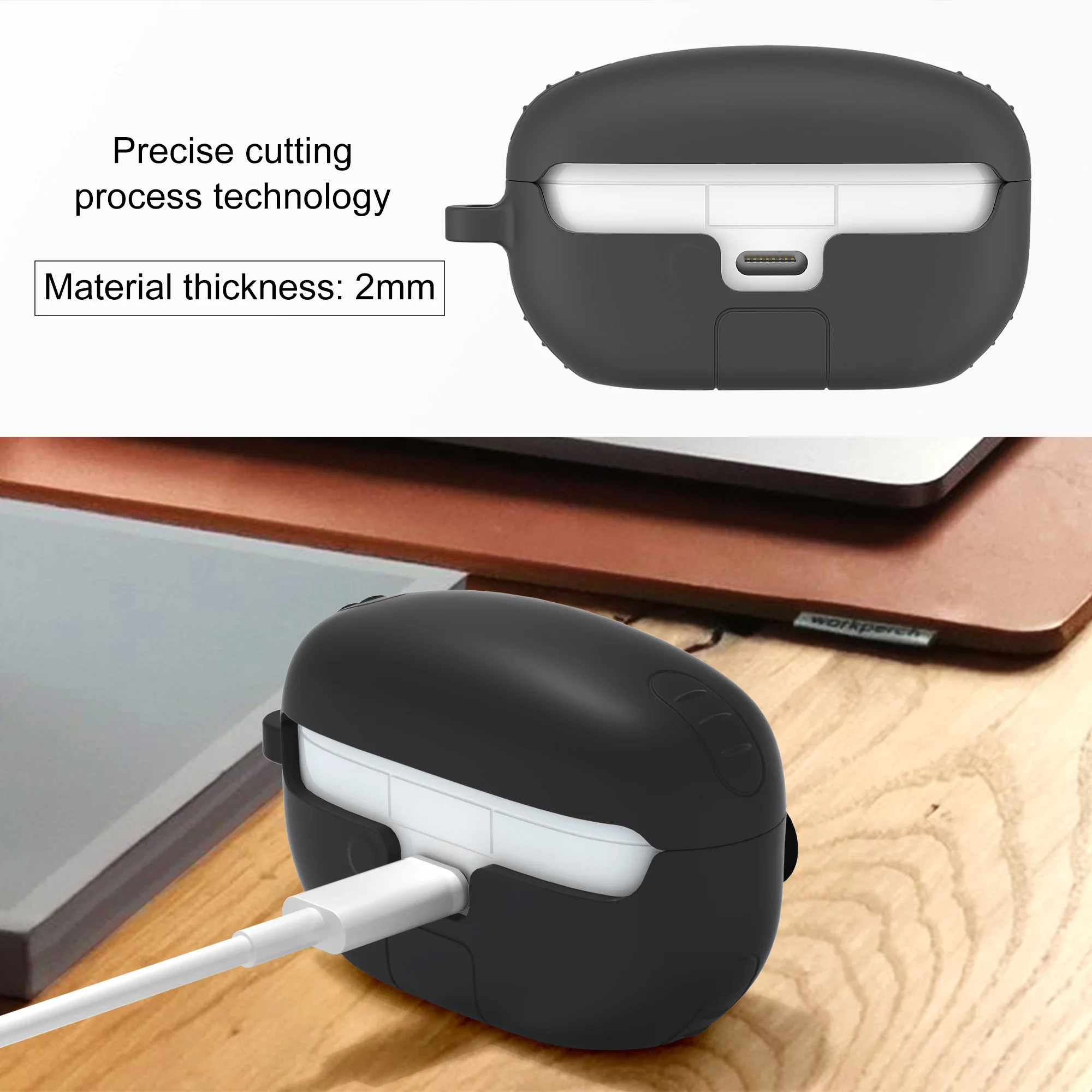 Protective Soft Silicone 3D Creative Case Cover, Earbuds Carrying Pouch