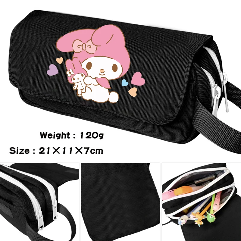 

Sanrio My Melody Pencil чехол большой емкости, ручка, Школьные Аксессуары, канцелярские принадлежности, Kawaii Kuromi, косметички