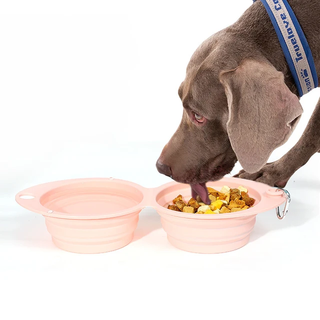 Pet Folding Silicone Bowl Dog Bowls Portable Food Container Pet Travel Bowl Portable Puppy Food Container Feeder 2