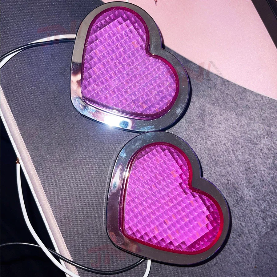 LED Heart Shaped Side Marker Light Lamp Universal Yellow Car Accessories  SET 2