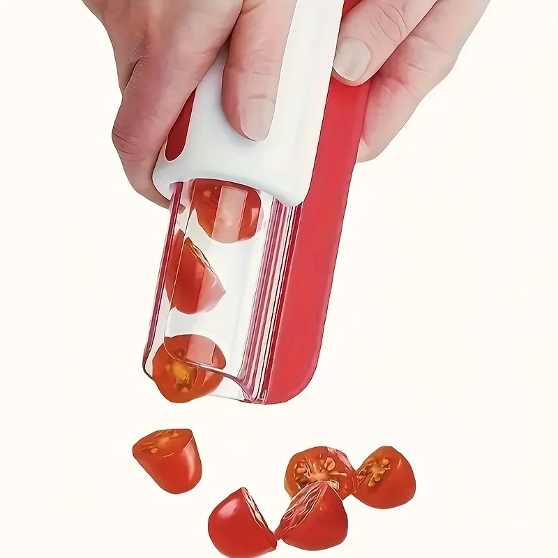 Grips Grape Tomato And Cherry Slicer Kitchen Vegetable Fruit Cutter Chopper Tools Auxiliary Baby Food Kitchen Cooking Tool