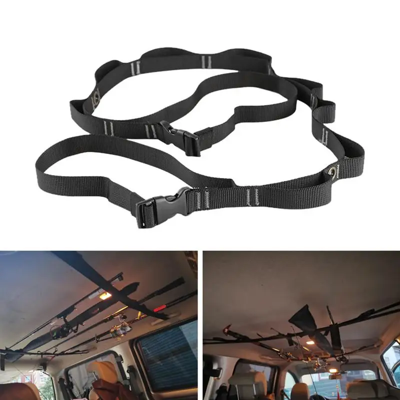 Vehicle Fishing Rod Belt Portable Fishing Rod Organizer Rack Belts