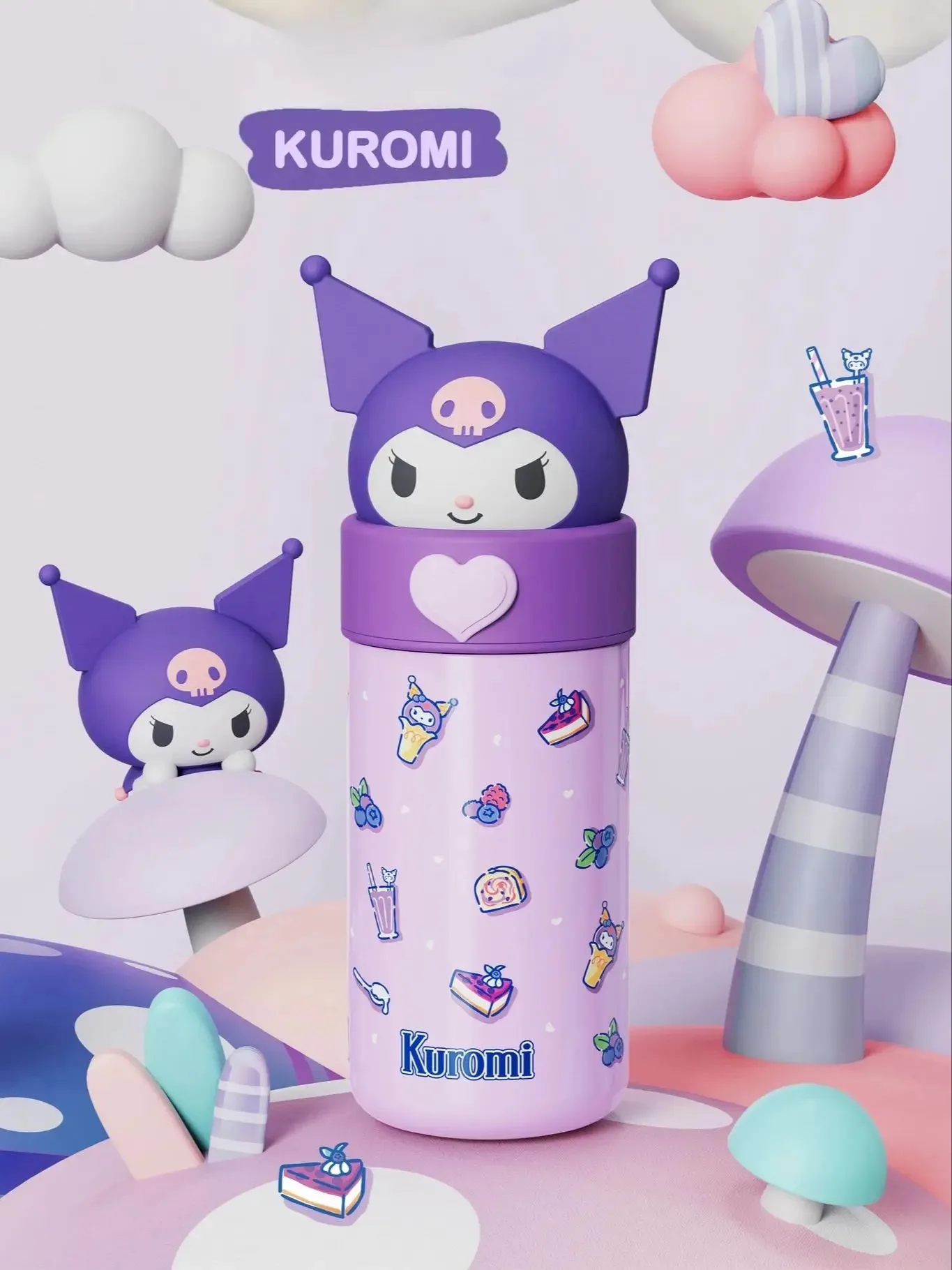 Sanrio Hello Kitty 350ml Stainless Steel Thermos Kawaii Kuromi