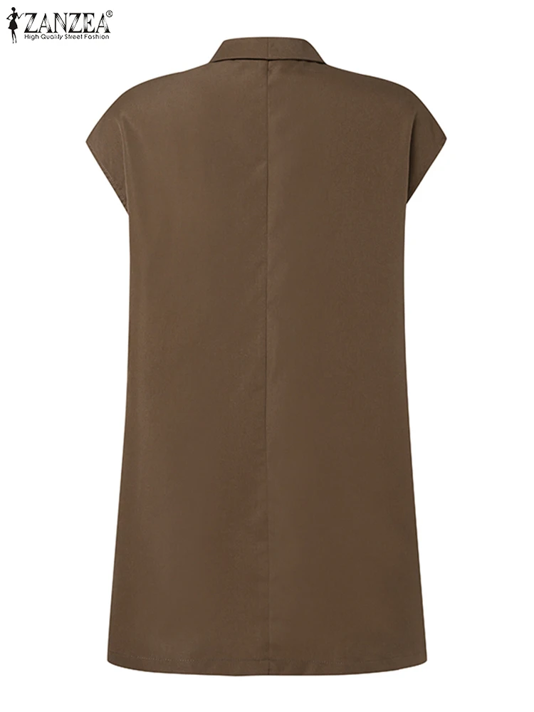 Polyester Sleeveless Blazer for Women Autumn Office Streetwear