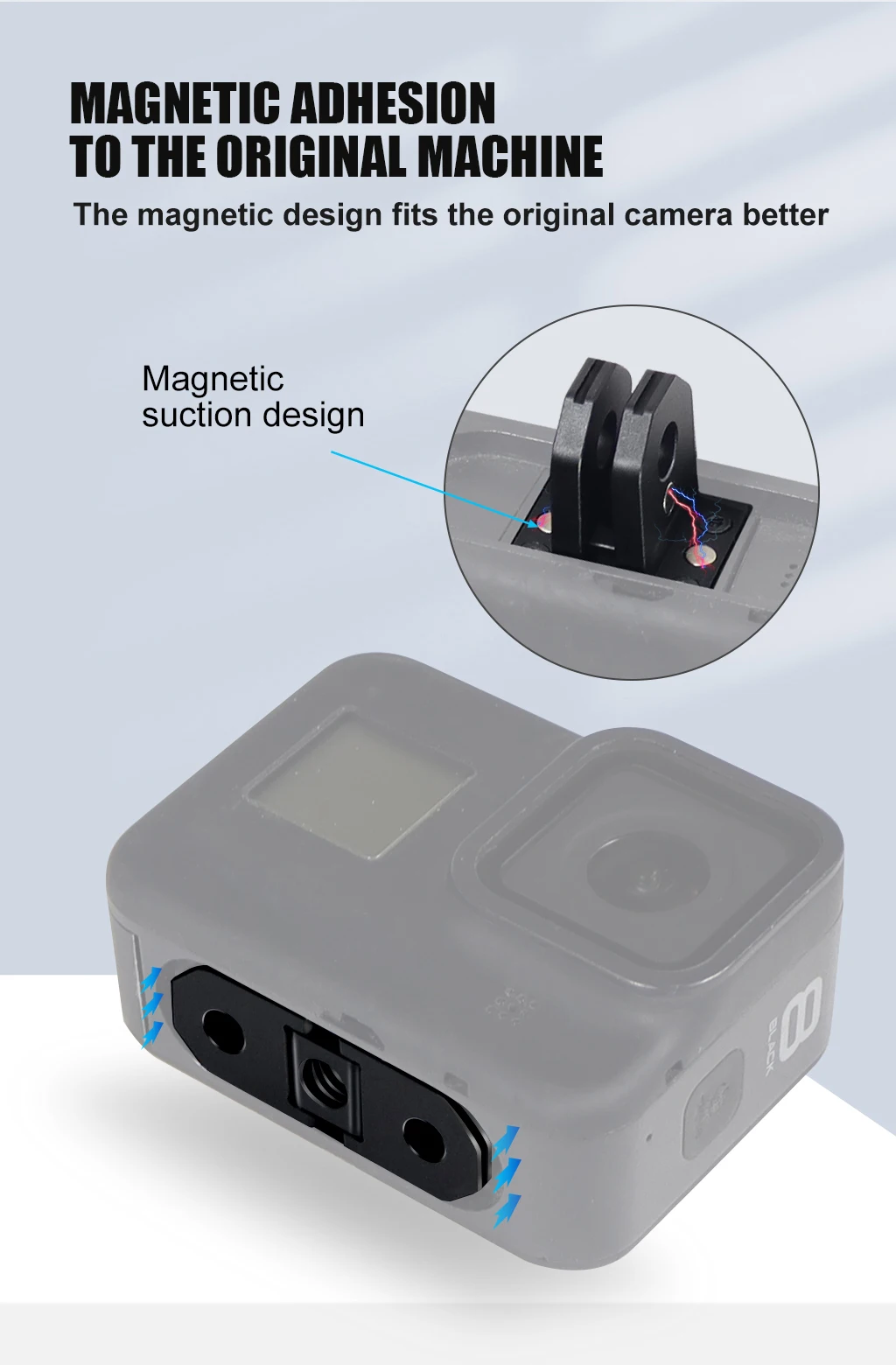 Description Picture 6 of itemFoldable Magnetic Mini Tripod Adapter Converter Mount Monopod Head Base 1/4" Hole for Gopro 13 12 Insta360 X4 OSMO Action Camera