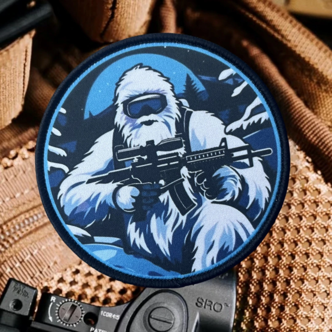 Taktischer Alpine Yeti Patrol Patch, taktisches Moralabzeichen, bedruckte Klettverschluss-Patches auf Kleidung, Militärarmband, Rucksack-Aufkleber