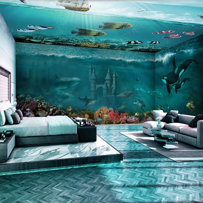 personalizado 3d foto mural tema mundo 01