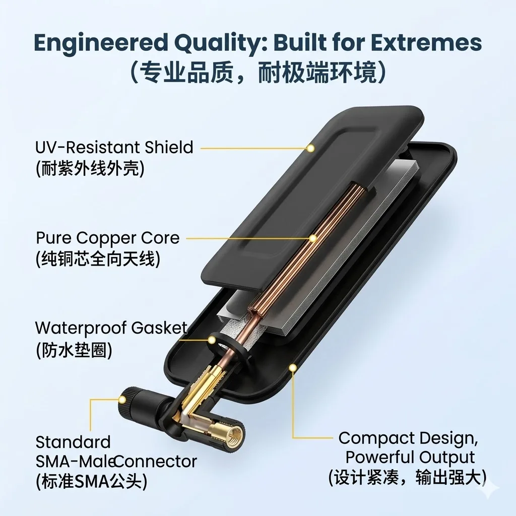 Superbat Wideband 4G LTE Antenna 2dBi SMA Male Dipole Perfect for Router, Outdoor Trail Camera,Signal Booster Huawei/TP-Link
