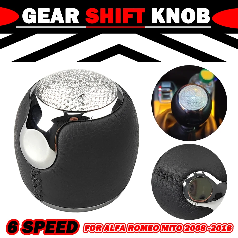 Pommeau De Levier De Vitesse Verre Pour Alfa Romeo Mito - Kit Complet 6 Vitesses | Remplacement Original